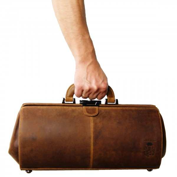 Hebammentasche Schweitzer aus braunem Leder Hebammentasche Schweitzer aus braunem Leder