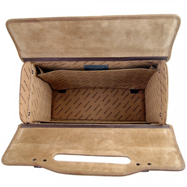 Pilotenkoffer braun Leder Innen 601 Pilotenkoffer braun Leder Innen 601