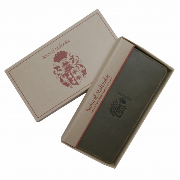 Langbörse Geldbörse BEISHEIM 2 aus oliv-braunem Leder Langbörse Geldbörse BEISHEIM 2 aus oliv-braunem Leder