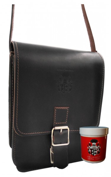 Herren Schultertasche SCOTT aus braunem Leder Herren Schultertasche SCOTT aus braunem Leder