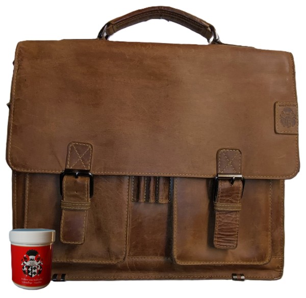 Große Aktentasche HEDIN aus Weideland-Leder - mit leichten Gebrauchspuren Große Aktentasche HEDIN aus Weideland-Leder - mit leichten Gebrauchspuren