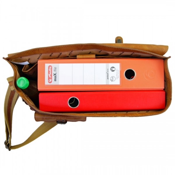 Große Umhängetasche aus braunem Leder 1505 Große Umhängetasche aus braunem Leder 1505