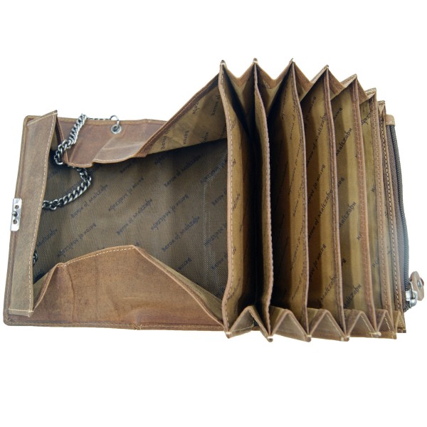 Kellnerportmonee TRUMP aus braunem Leder Kellnerportmonee TRUMP aus braunem Leder