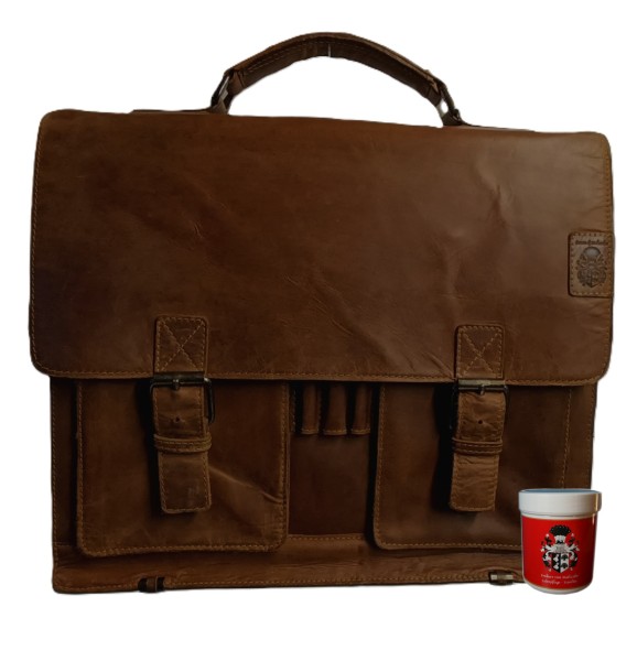 Große Aktentasche HEDIN aus Weideland-Leder - mit leichten Gebrauchsspuren Große Aktentasche HEDIN aus Weideland-Leder - mit leichten Gebrauchsspuren