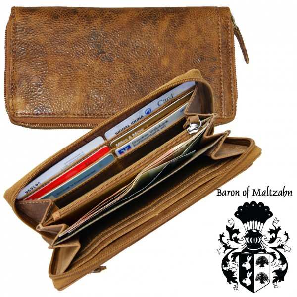 Damenbörse ASTOR aus braunem Leder Damenbörse ASTOR aus braunem Leder