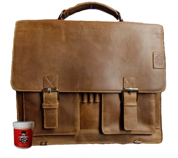 Große Aktentasche HEDIN aus Weideland-Leder - mit leichten Gebrauchsspuren Große Aktentasche HEDIN aus Weideland-Leder - mit leichten Gebrauchsspuren