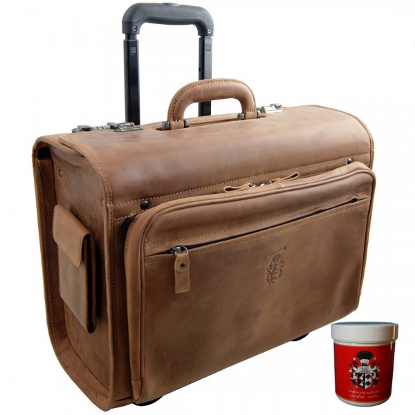 Pilotenkoffer Wright braun Leder Pflege 601 Pilotenkoffer Wright braun Leder Pflege 601