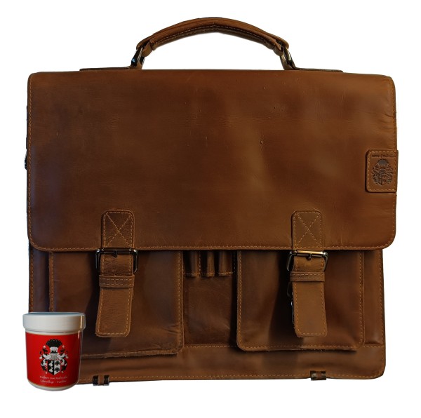 Große Aktentasche HEDIN aus Weideland-Leder - 2.Wahl Große Aktentasche HEDIN aus Weideland-Leder - 2.Wahl