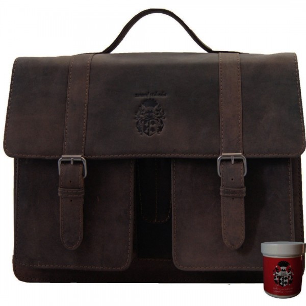 Aktentasche DARWIN aus dunkelbraunem Leder Aktentasche DARWIN aus dunkelbraunem Leder