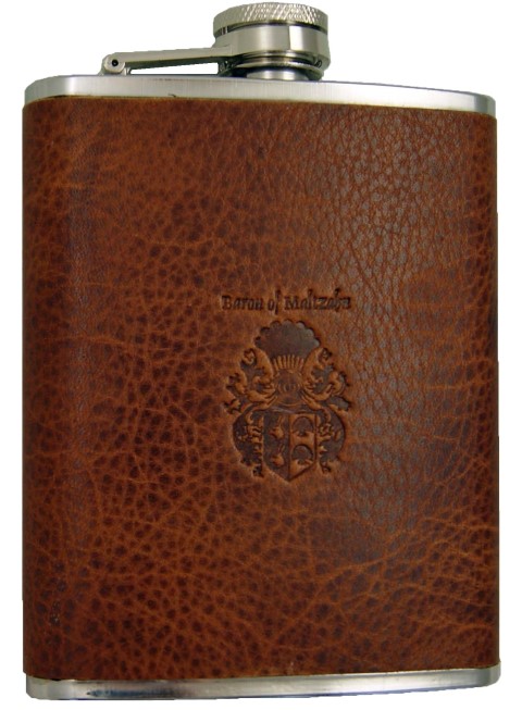 Flachmann Leder braun 200 ml Amundsen