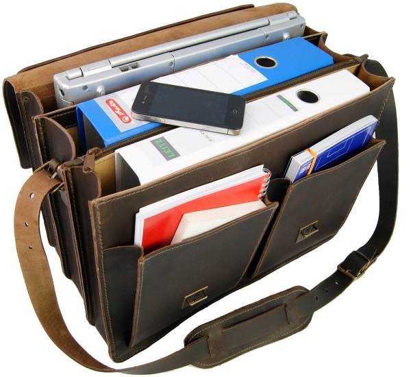 Aktentasche mit einem breiten und zwei schmalen Hauptfächern Grosse-Aktentasche-3-Faecher-8086-30-f