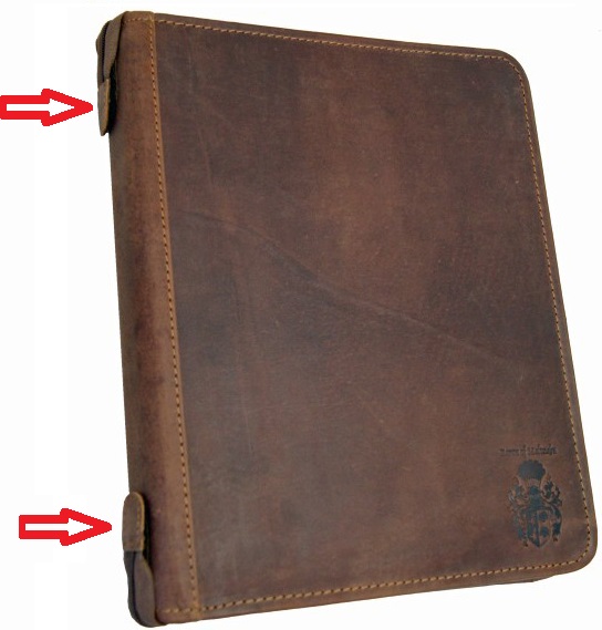 Konferenzmappen Ringbuchmappen mit Druckknöpfen befestigter Reißverschlusd Konferenzmappen Ringbuchmappen Druckknoepfe Reißverschluss