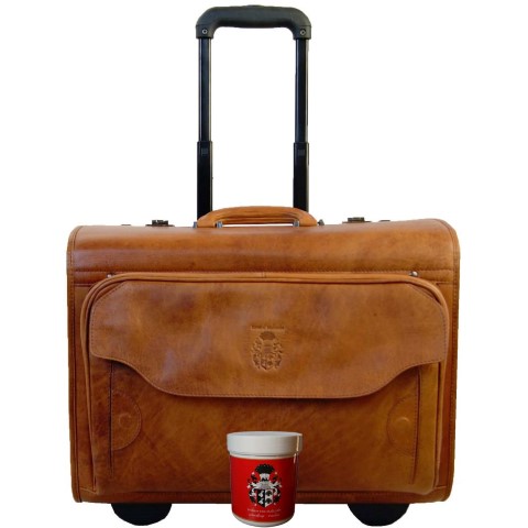 Pilotenkoffer Leder braun Montgolfier