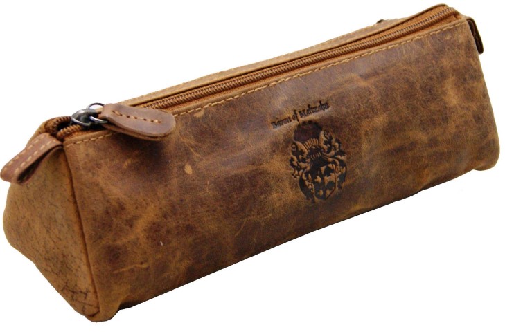 Schlampermappe aus braunem Leder Schlampermappe Leder braun