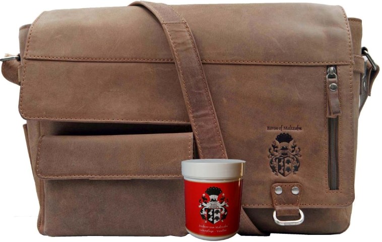 Umhängetasche Herren Leder braun Voltaire