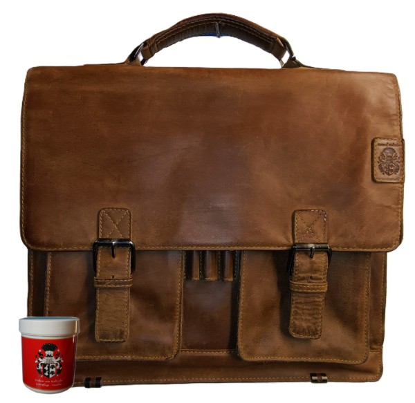 Große Aktentasche HEDIN aus Weideland-Leder - mit leichten Gebrauchspuren Große Aktentasche HEDIN aus Weideland-Leder - mit leichten Gebrauchspuren