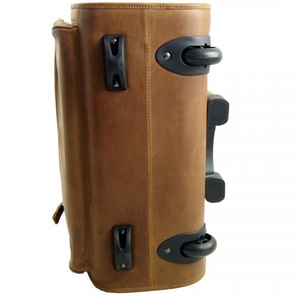 Pilotenkoffer braun Leder Rollkoffer 601 Pilotenkoffer braun Leder Rollkoffer 601