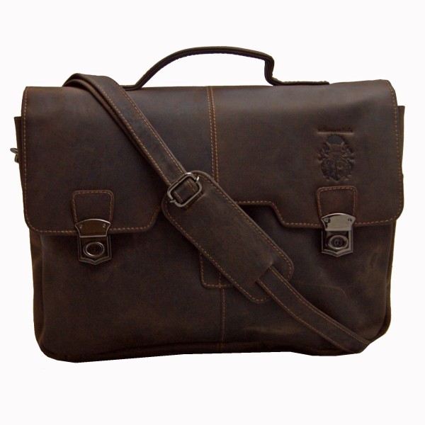 Aktenmappe BRAHE aus braunem Leder Aktenmappe BRAHE aus braunem Leder