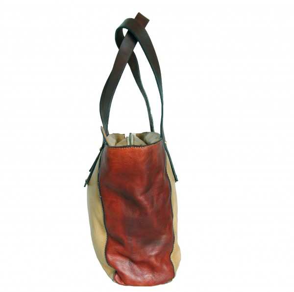 Damen Schultertasche aus braunem Leder 471 Damen Schultertasche aus braunem Leder 471
