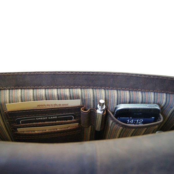 Collegemappe FRESENIUS aus braunem Leder Collegemappe FRESENIUS aus braunem Leder