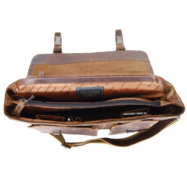 Aktentasche Leder braun Innen 645 Aktentasche Leder braun Innen 645
