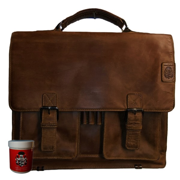 Große Aktentasche HEDIN aus Weideland-Leder - mit leichten Gebrauchsspuren Große Aktentasche HEDIN aus Weideland-Leder - mit leichten Gebrauchsspuren