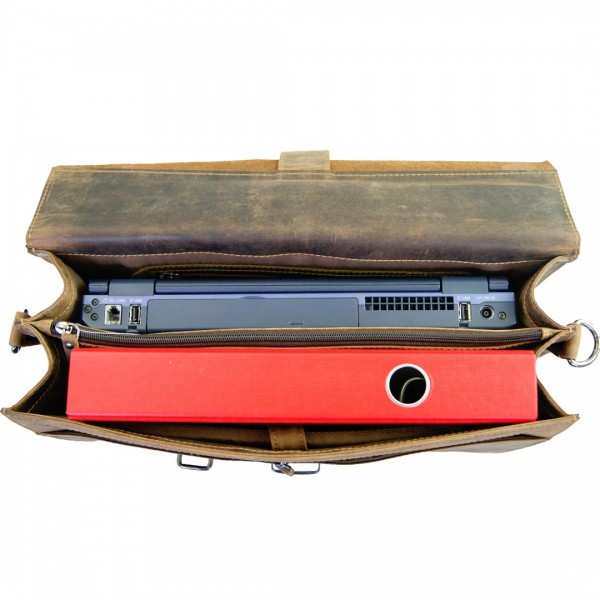 Western Aktentasche Leder braun Laptop Ordner 251 Western Aktentasche Leder braun Laptop Ordner 251