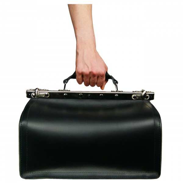 Umhängetasche Bingen aus schwarzem Bio-Leder Umhängetasche Bingen aus schwarzem Bio-Leder